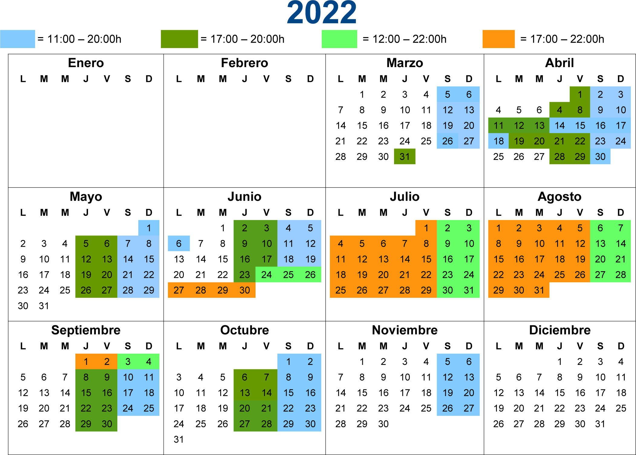 Calendario 2022 calafell slide