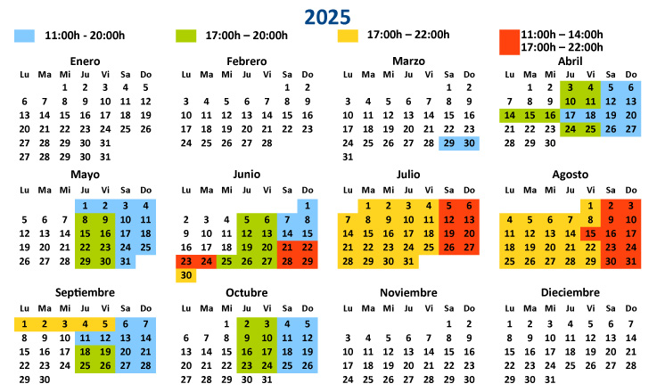 horario 2025